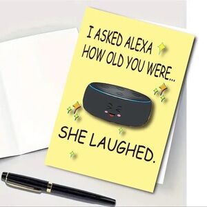 Card, Funny Birthday Greeting Card with Envelope - Unique Humorous Desig…